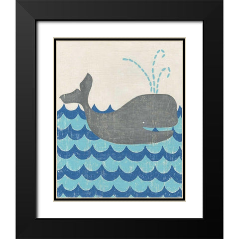 Trumans Voyage III Black Modern Wood Framed Art Print with Double Matting by Zarris, Chariklia