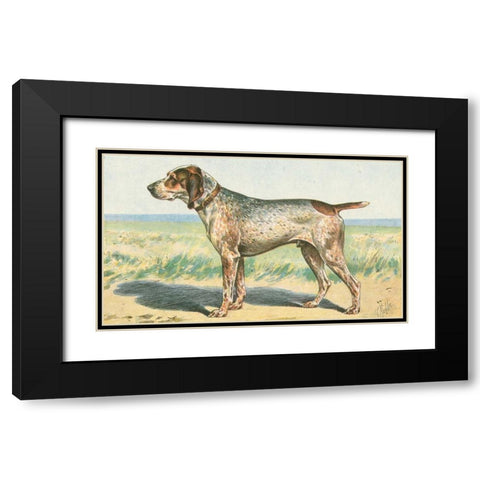 Mans Best Friend III Black Modern Wood Framed Art Print with Double Matting by Unknown