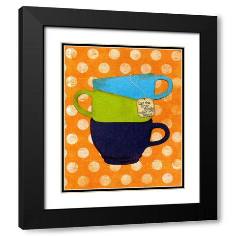 The Little Things Black Modern Wood Framed Art Print with Double Matting by DeDonato, Jennifer