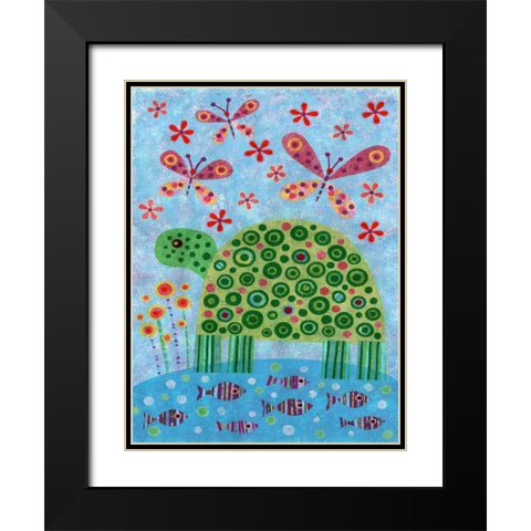 Turtle Pond Black Modern Wood Framed Art Print with Double Matting by Conway, Kim
