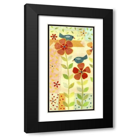Little Birds I Black Modern Wood Framed Art Print with Double Matting by Conway, Kim