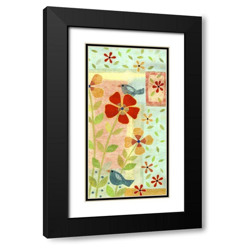 Little Birds II Black Modern Wood Framed Art Print with Double Matting by Conway, Kim