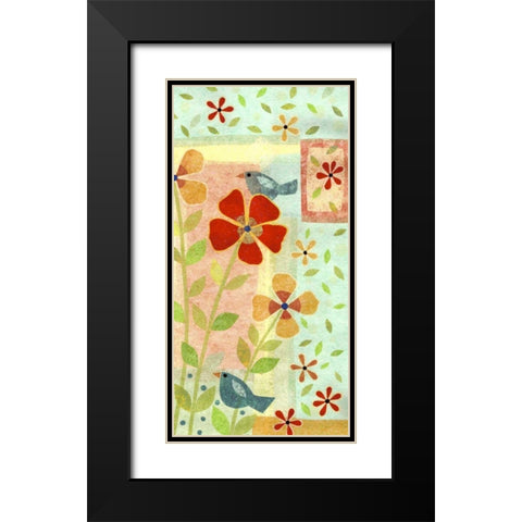 Little Birds II Black Modern Wood Framed Art Print with Double Matting by Conway, Kim