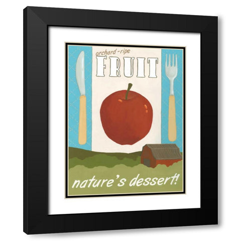 Orchard-Ripe Fruit Black Modern Wood Framed Art Print with Double Matting by Vess, June Erica