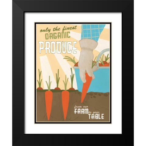 Organic Produce Black Modern Wood Framed Art Print with Double Matting by Vess, June Erica