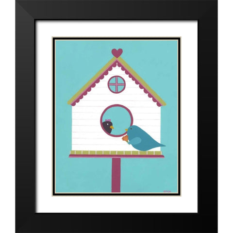 Home Tweet Home I Black Modern Wood Framed Art Print with Double Matting by Vess, June Erica