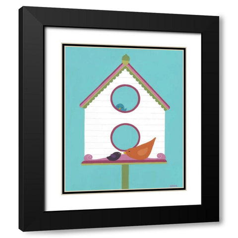 Home Tweet Home III Black Modern Wood Framed Art Print with Double Matting by Vess, June Erica