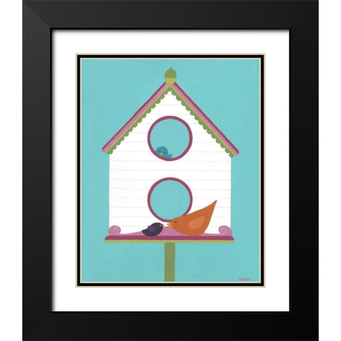 Home Tweet Home III Black Modern Wood Framed Art Print with Double Matting by Vess, June Erica