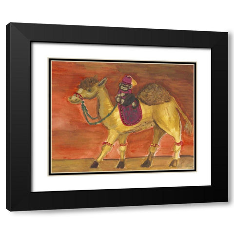 Delhi Parade II Black Modern Wood Framed Art Print with Double Matting by Choate, Lisa