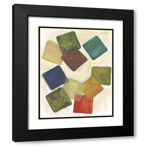 Color Bloc I Black Modern Wood Framed Art Print with Double Matting by Choate, Lisa