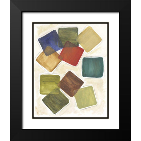 Color Bloc II Black Modern Wood Framed Art Print with Double Matting by Choate, Lisa