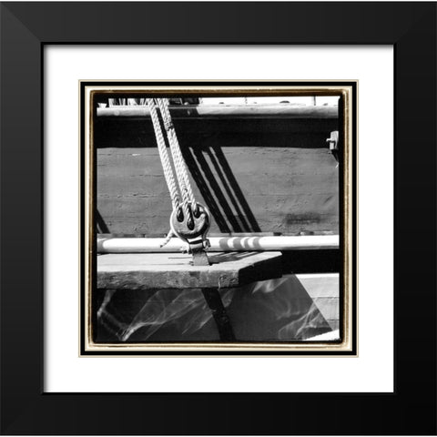 Ship Shape IV Black Modern Wood Framed Art Print with Double Matting by DeNardo, Laura