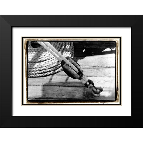 Ship Shape VI Black Modern Wood Framed Art Print with Double Matting by DeNardo, Laura
