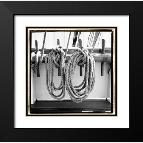Secure I Black Modern Wood Framed Art Print with Double Matting by DeNardo, Laura