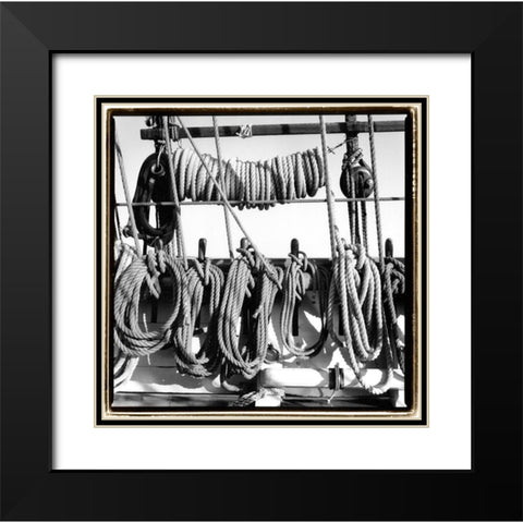 Secure II Black Modern Wood Framed Art Print with Double Matting by DeNardo, Laura