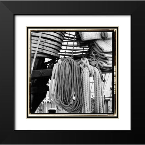 Secure III Black Modern Wood Framed Art Print with Double Matting by DeNardo, Laura