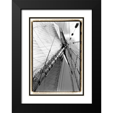 Set Sail II Black Modern Wood Framed Art Print with Double Matting by DeNardo, Laura