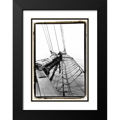Set Sail IV Black Modern Wood Framed Art Print with Double Matting by DeNardo, Laura