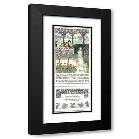 Mary, Mary Quite Contrary Black Modern Wood Framed Art Print with Double Matting by Bedford, Francis D.