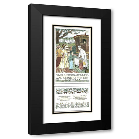 Simple Simon Black Modern Wood Framed Art Print with Double Matting by Bedford, Francis D.
