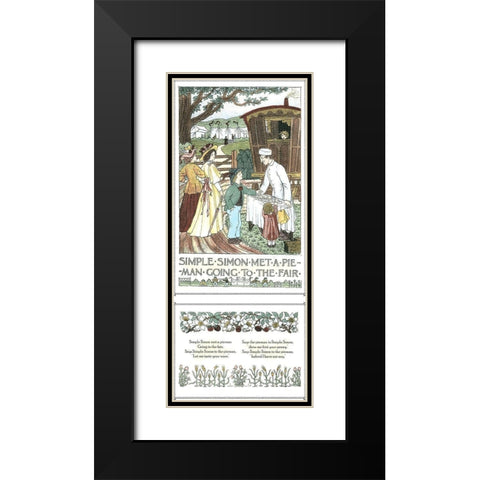 Simple Simon Black Modern Wood Framed Art Print with Double Matting by Bedford, Francis D.