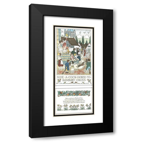 Ride a Cock Horse Black Modern Wood Framed Art Print with Double Matting by Bedford, Francis D.