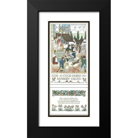 Ride a Cock Horse Black Modern Wood Framed Art Print with Double Matting by Bedford, Francis D.