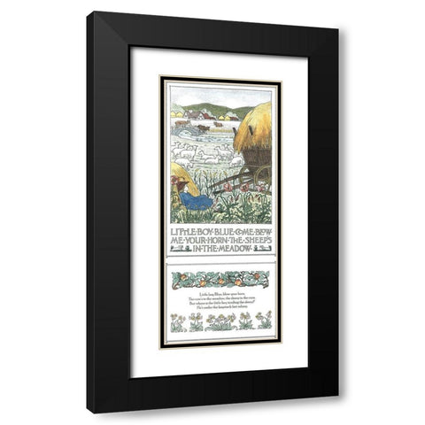 Little Boy Blue Black Modern Wood Framed Art Print with Double Matting by Bedford, Francis D.