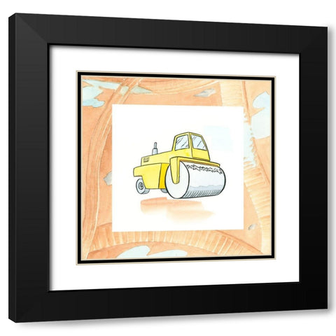 Charlies Steamroller Black Modern Wood Framed Art Print with Double Matting by Swinford, Charles