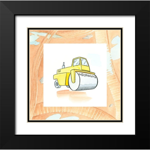 Charlies Steamroller Black Modern Wood Framed Art Print with Double Matting by Swinford, Charles