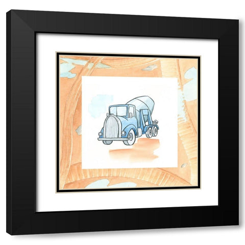 Charlies Cement Mixer Black Modern Wood Framed Art Print with Double Matting by Swinford, Charles