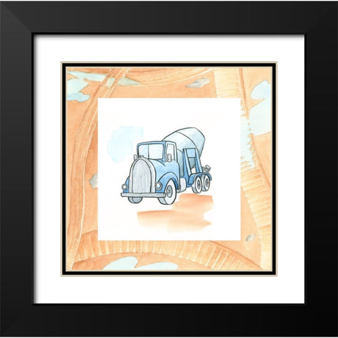 Charlies Cement Mixer Black Modern Wood Framed Art Print with Double Matting by Swinford, Charles