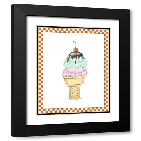 Ice Cream Parlor I Black Modern Wood Framed Art Print with Double Matting by Roper, Virginia A.