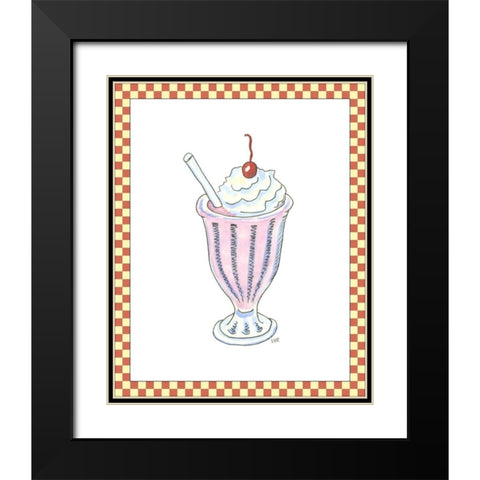 Ice Cream Parlor II Black Modern Wood Framed Art Print with Double Matting by Roper, Virginia A.
