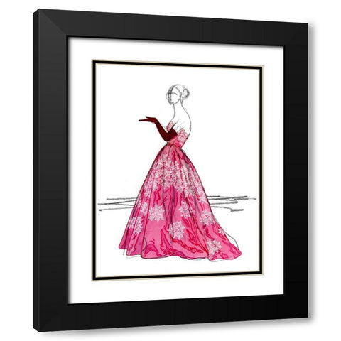 Night on the Town II Black Modern Wood Framed Art Print with Double Matting by Vision Studio