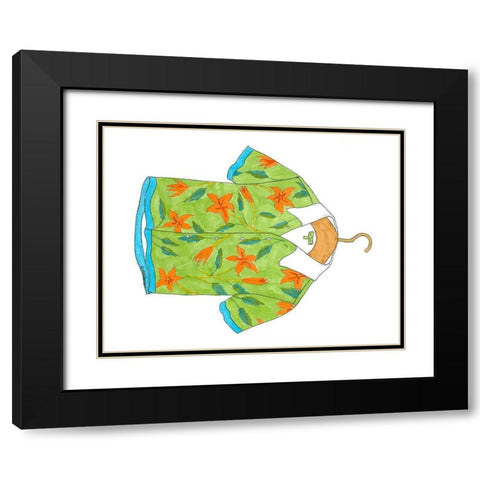 Beach Wear II Black Modern Wood Framed Art Print with Double Matting by Goldberger, Jennifer