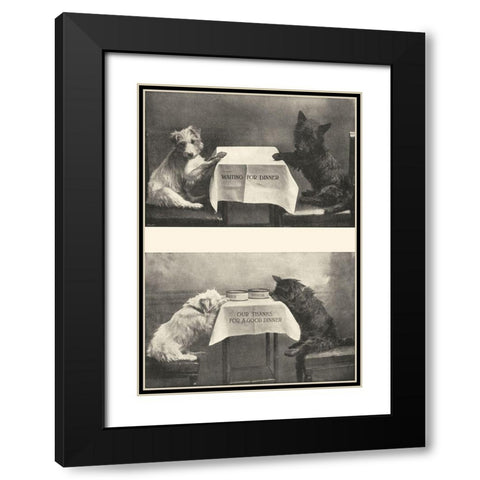 Waiting for Dinner Black Modern Wood Framed Art Print with Double Matting by Vision Studio