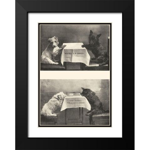 Waiting for Dinner Black Modern Wood Framed Art Print with Double Matting by Vision Studio