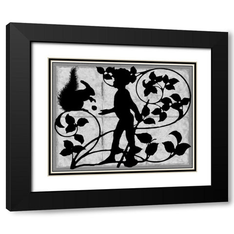 Child Silhouette I Black Modern Wood Framed Art Print with Double Matting by Unknown
