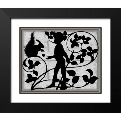 Child Silhouette I Black Modern Wood Framed Art Print with Double Matting by Unknown