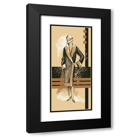 Large Retro Fashion Black Modern Wood Framed Art Print with Double Matting by Unkown