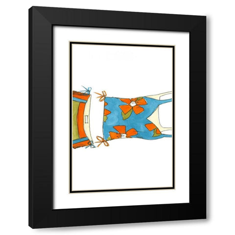 Beach Bikini II Black Modern Wood Framed Art Print with Double Matting by Goldberger, Jennifer