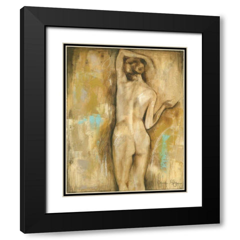 Nude Gesture II Black Modern Wood Framed Art Print with Double Matting by Goldberger, Jennifer