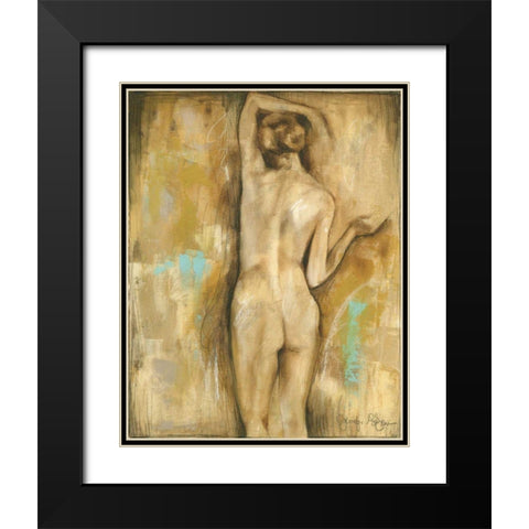 Nude Gesture II Black Modern Wood Framed Art Print with Double Matting by Goldberger, Jennifer