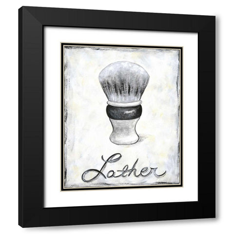 Lather Black Modern Wood Framed Art Print with Double Matting by Zarris, Chariklia