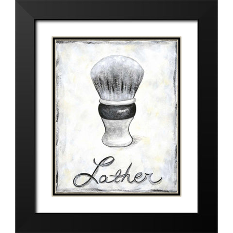 Lather Black Modern Wood Framed Art Print with Double Matting by Zarris, Chariklia