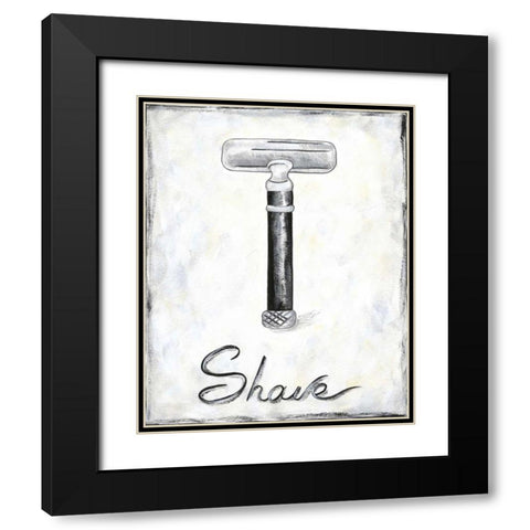 Shave Black Modern Wood Framed Art Print with Double Matting by Zarris, Chariklia