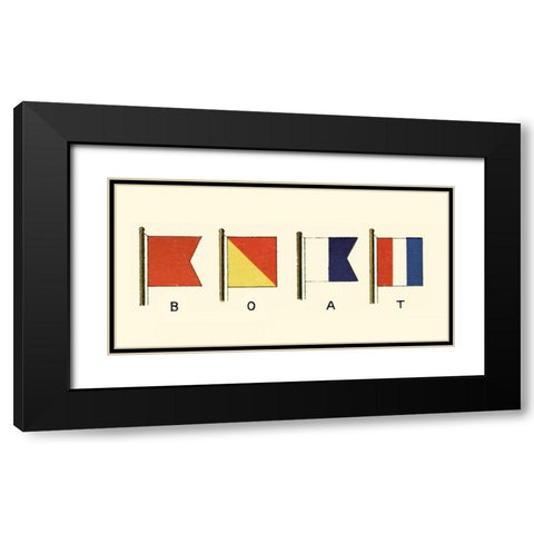 Boat Black Modern Wood Framed Art Print with Double Matting by Vision Studio