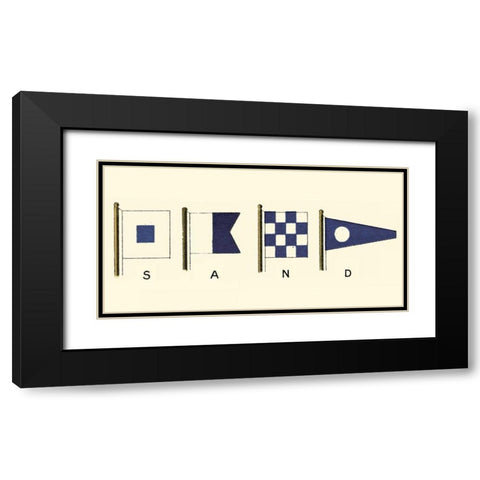 Sand Black Modern Wood Framed Art Print with Double Matting by Vision Studio