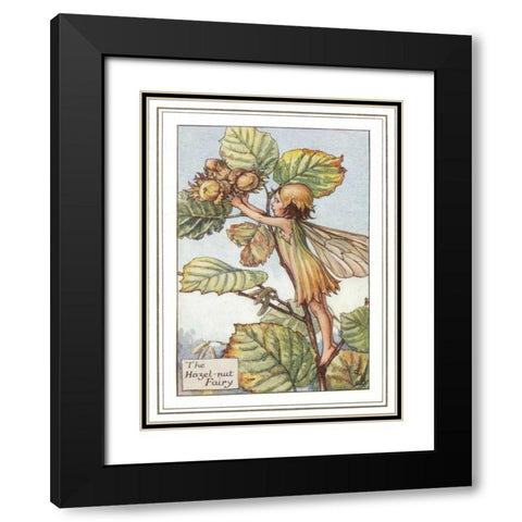 The Hazelnut Fairy Black Modern Wood Framed Art Print with Double Matting by Vision Studio
